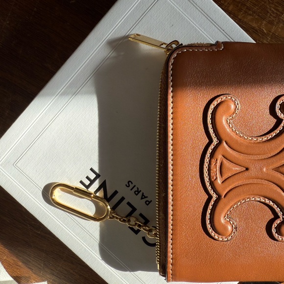 NWT Celine COIN AND CARD POUCH CUIR TRIOMPHE IN SMOOTH CALFSKIN - Picture 5 of 9